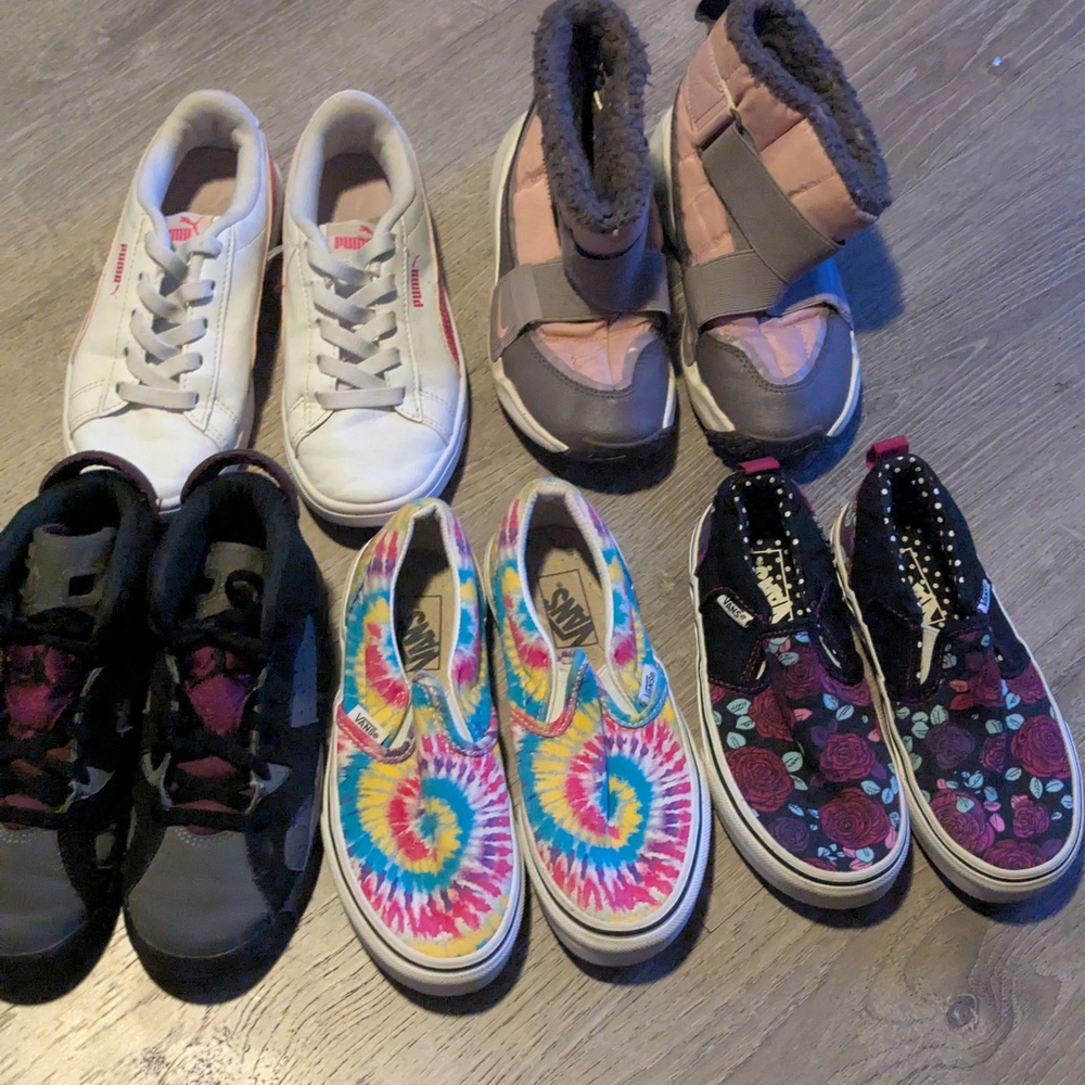 Lot Of 5 Pairs Of Kids / GirlVans Kids Slip-On Tie-Dye Canvas Shoes - Multicolor
